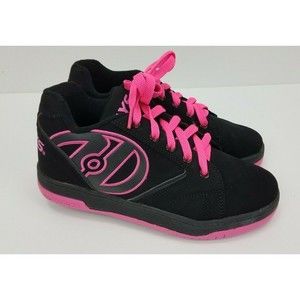 Heelys Girls Black/Pink style 770291 lace up skate shoe womens 6 Youth 5